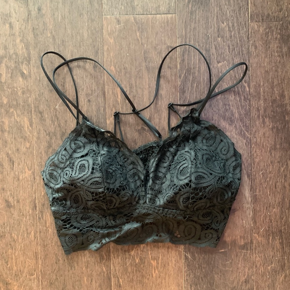 Black lace bralette
